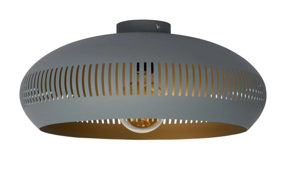 Lucide RAYCO - Plafonnière - Ø 45 cm - 1xE27 - Grijs - uit